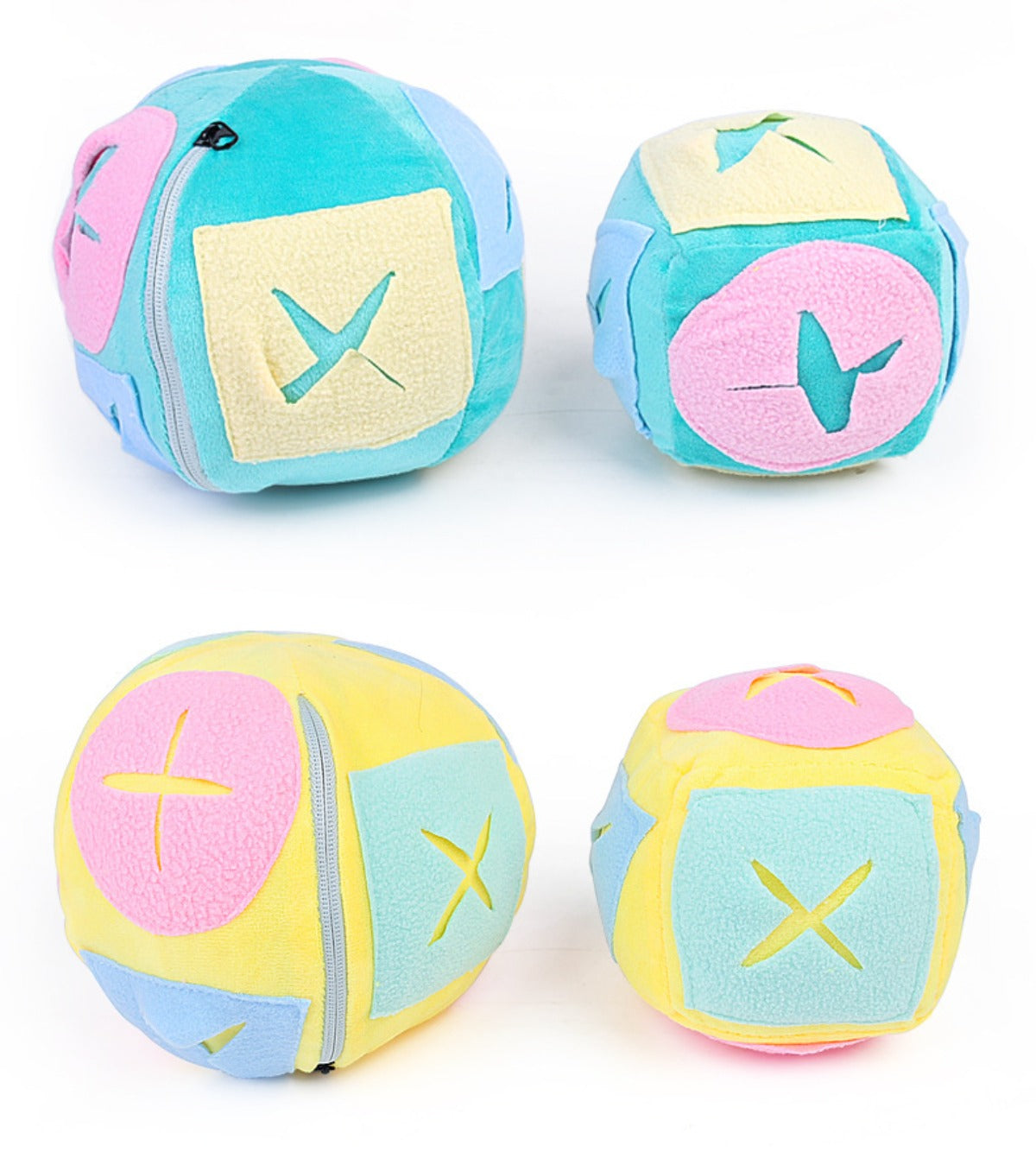 Sandsberg | Hund schnüffelt Ball Futtersuche leckt Spielzeugball