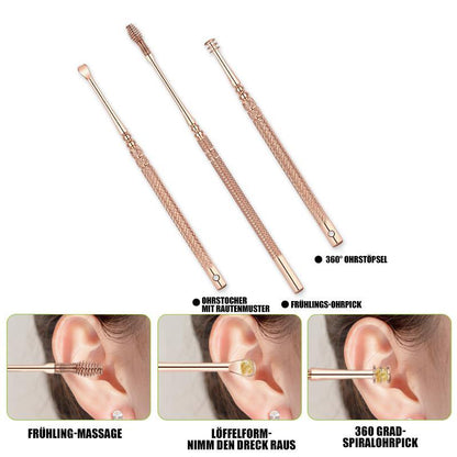 Ohrstäbchen aus Edelstahl (6 Sets)
