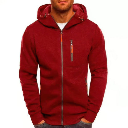 Bequeme Herren Hoodie Weste mit Reißverschluss