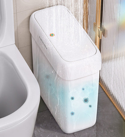 Sandsberg® Schmaler Badezimmer-Mülleimer mit Deckel Z39