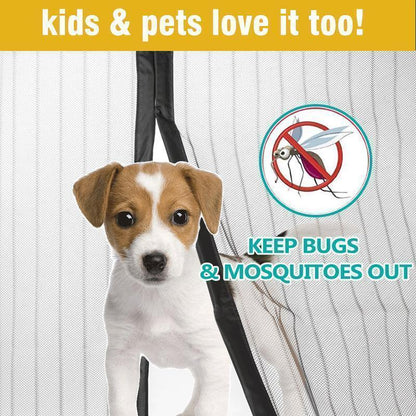 Magnetische Fliegengittertür mit Vollrahmen Klettverschluss