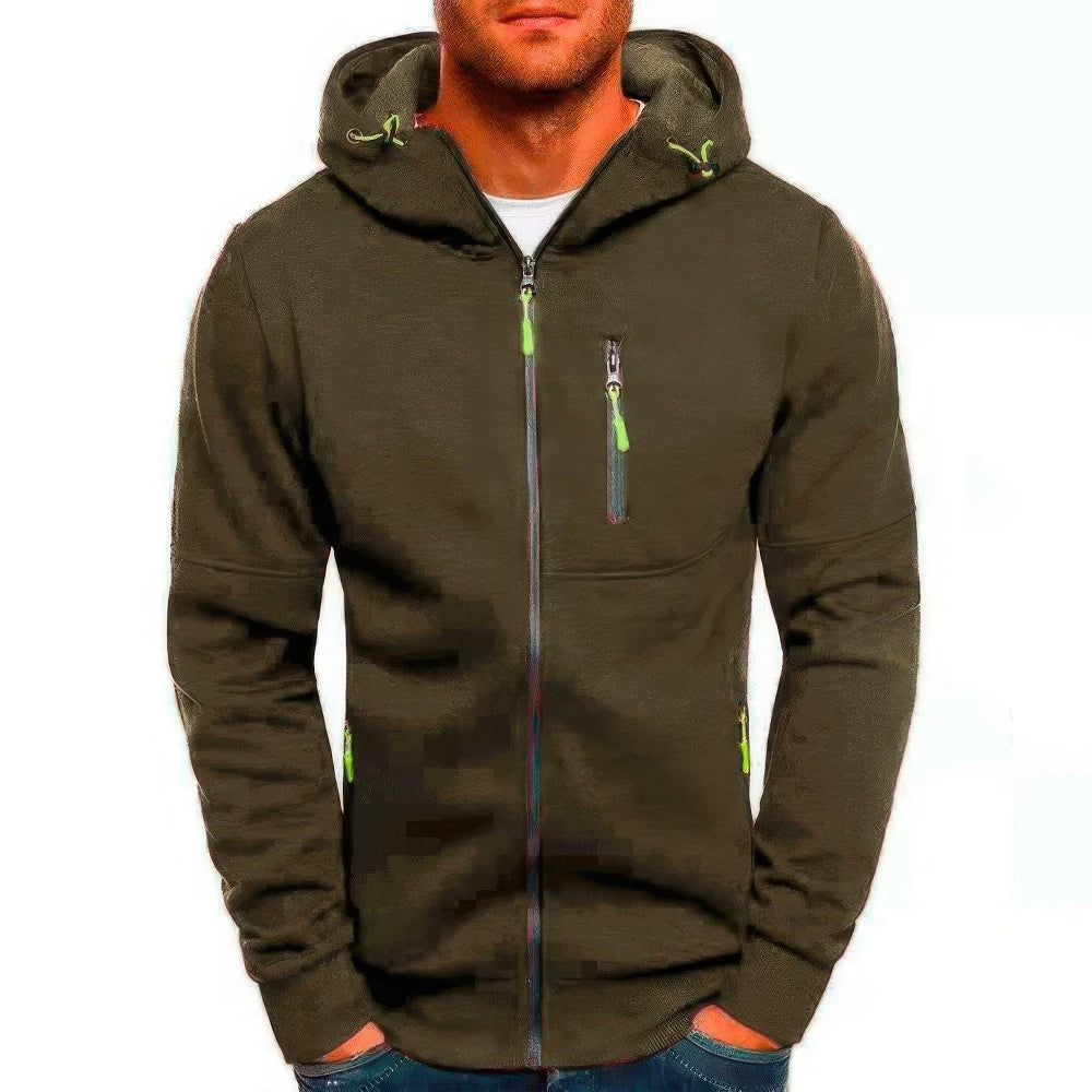 Bequeme Herren Hoodie Weste mit Reißverschluss