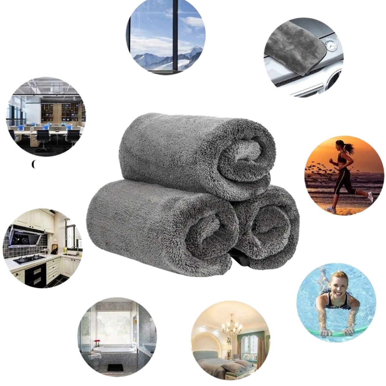 Sandsberg - XXL Badetuch zum Trocknen (40x60cm)