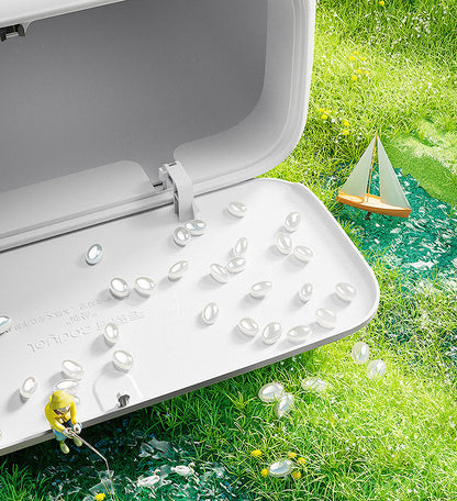 Sandsberg® Schmaler Badezimmer-Mülleimer mit Deckel Z39