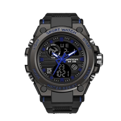 ⌚Sportliche Dual-Display Mode Multifunktionale wasserdichte leuchtende Herrenarmbanduhr
