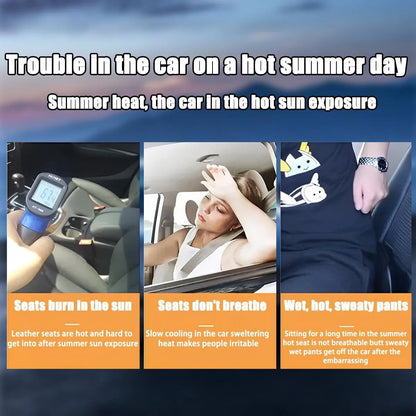 Rutschfestes Autokissen aus Eisseide, geeignet für den Sommergebrauch