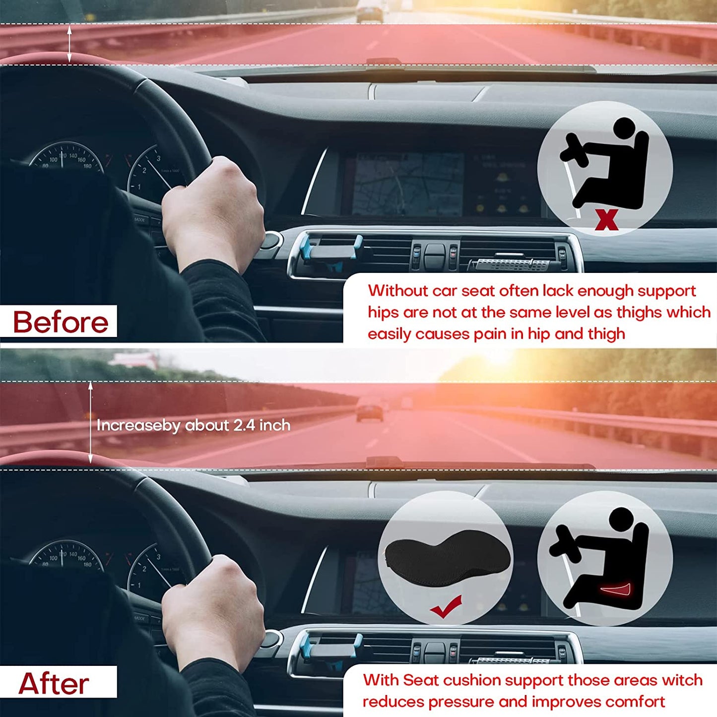 Auto-Sitzkissen für Erwachsene