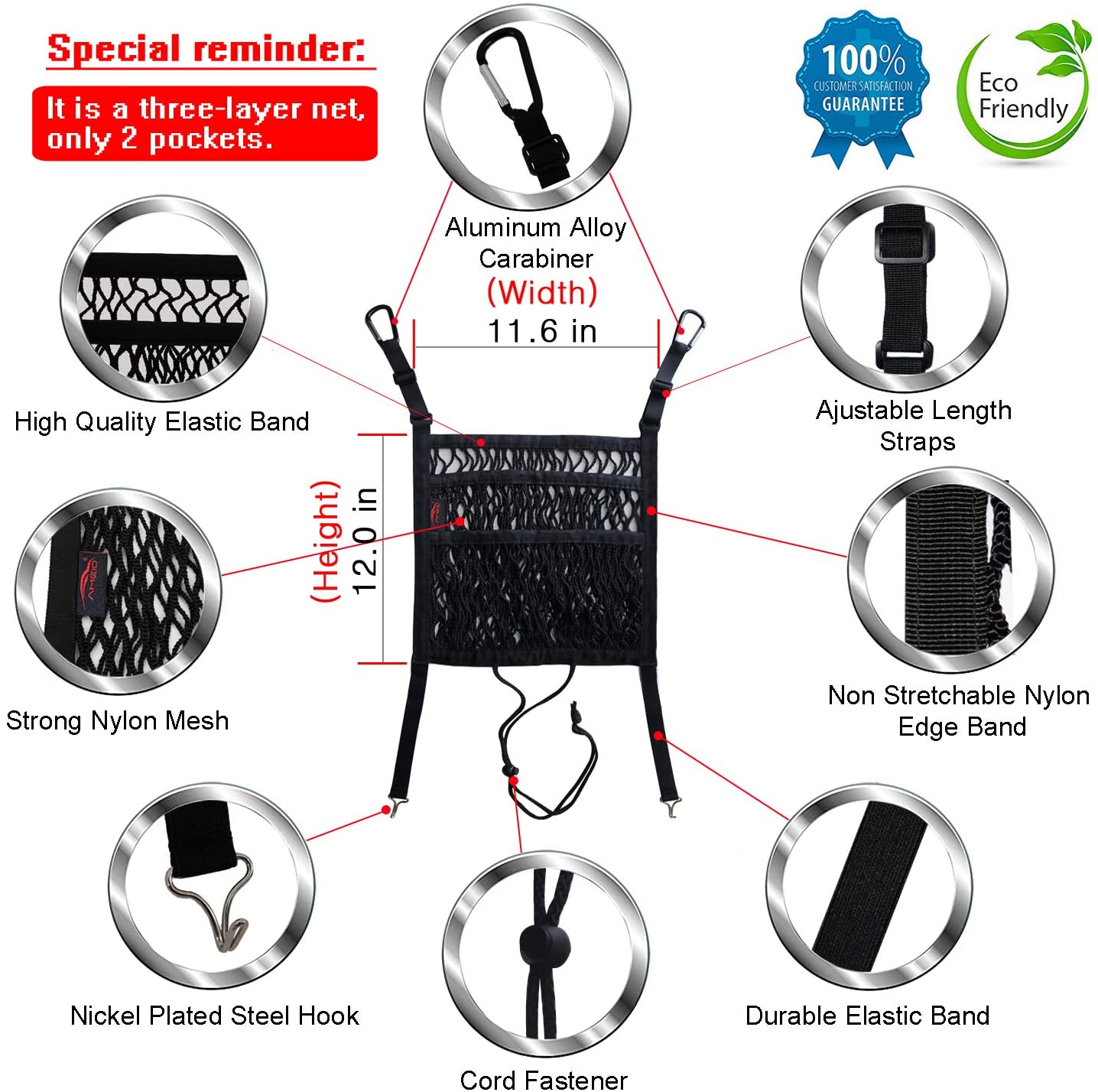 3-Lagen Auto Netz Organizer