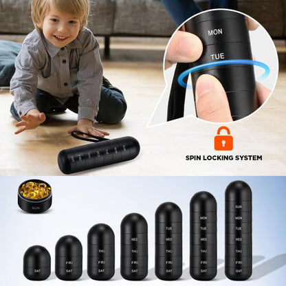 7-Tage tragbare Pillendose für Reisen