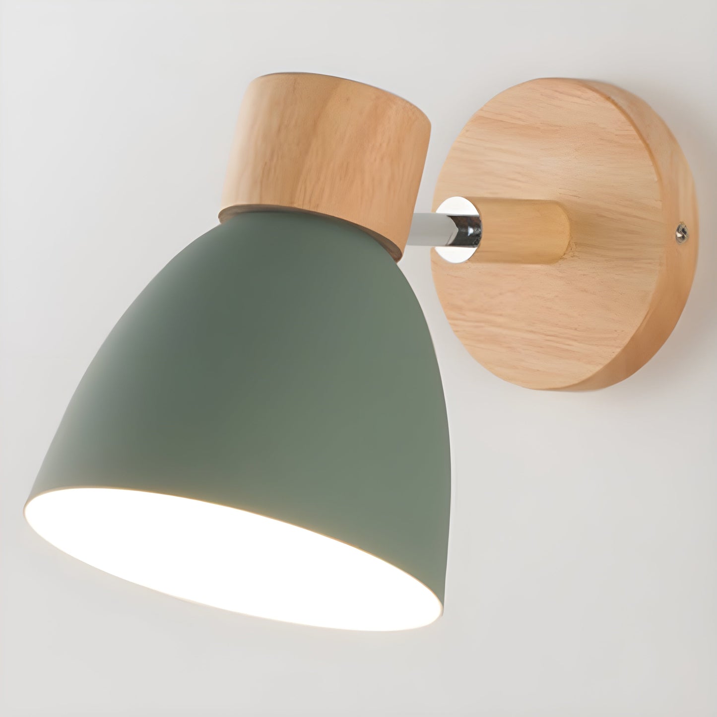 Holz Nordische Wandlampe mit Schalter für das Schlafzimmer