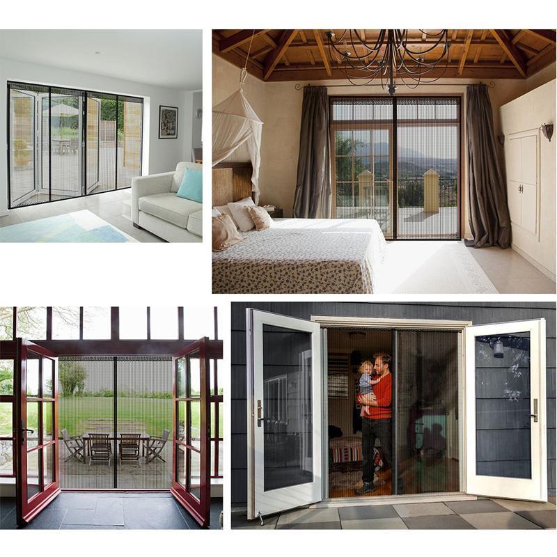 Magnetische Fliegengittertür mit Vollrahmen Klettverschluss