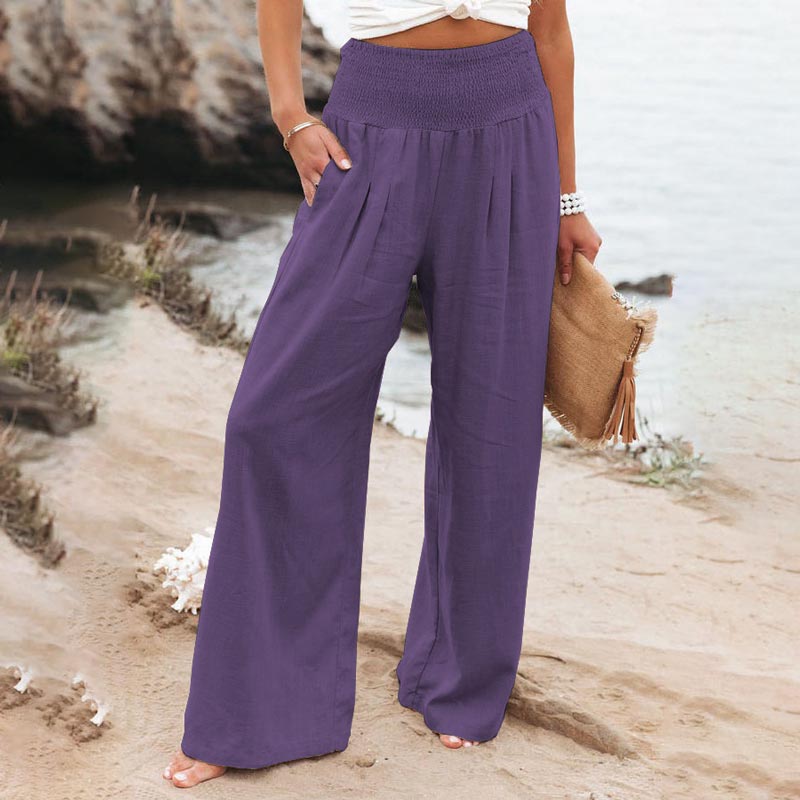 Sandsberg Hose mit Taschen aus einer Leinenmischung