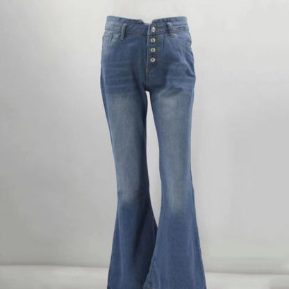 Sandsberg-Jahre-Vintage-Jeans mit hoher Taille und ausgestelltem Bein