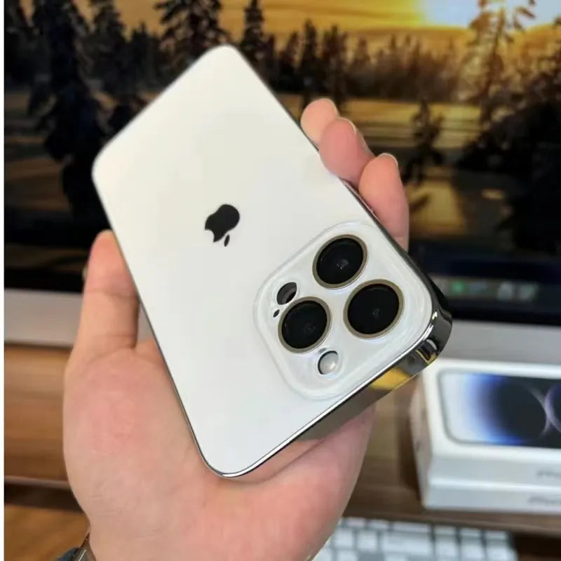 Elico Lackiert Matt Acryl Gehärtetes Glas iPhone Schutzhülle