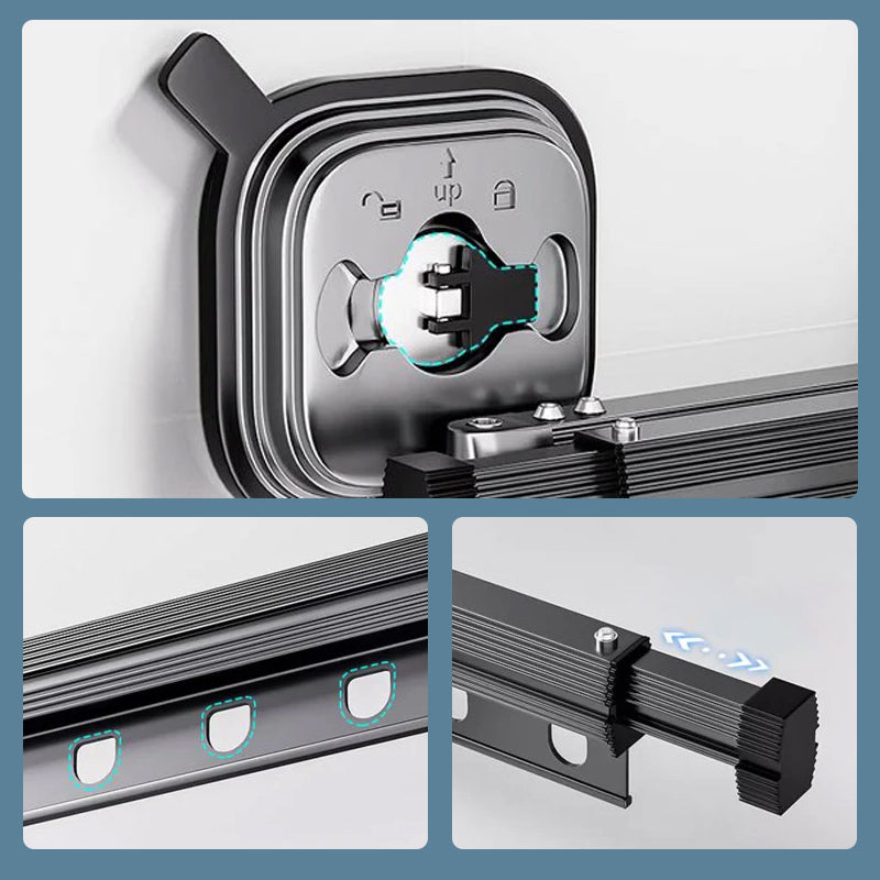 Sandsberg | Wandmontierter klappbarer Kleiderständer mit Saugnapf