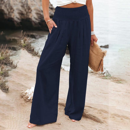 Sandsberg Hose mit Taschen aus einer Leinenmischung