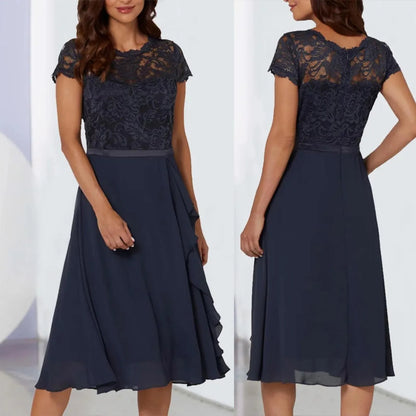 Durchsichtiges Kurzärmeliges Elegantes Kleid