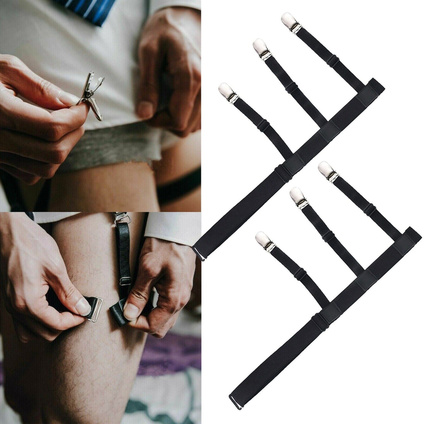 Herren Hemd-Stäbe Gummibänder Hosenträger für sicheren Hemd-Halter