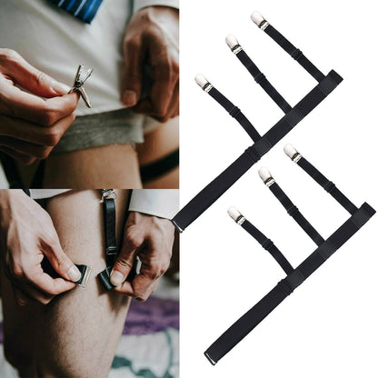 Herren Hemd-Stäbe Gummibänder Hosenträger für sicheren Hemd-Halter