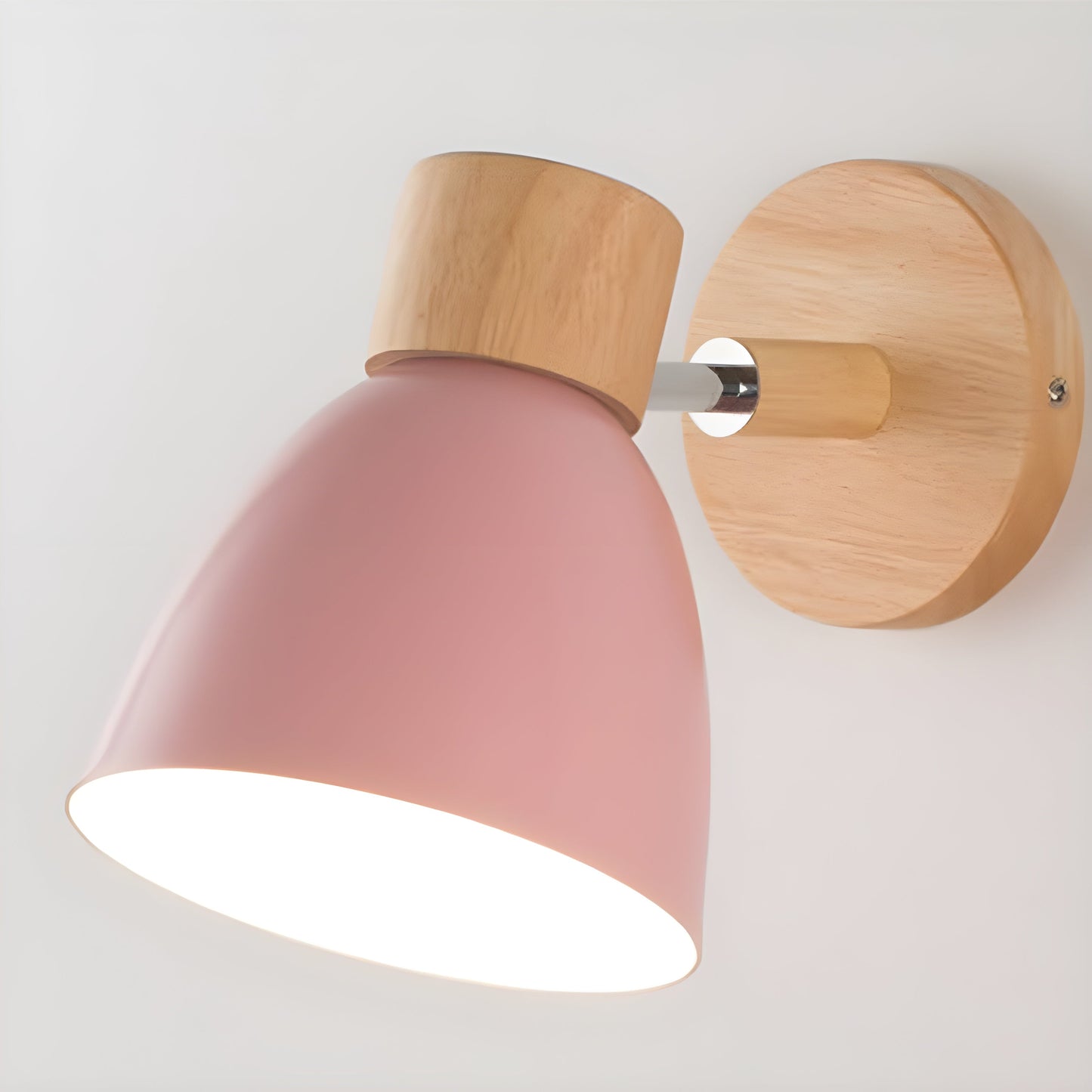 Holz Nordische Wandlampe mit Schalter für das Schlafzimmer