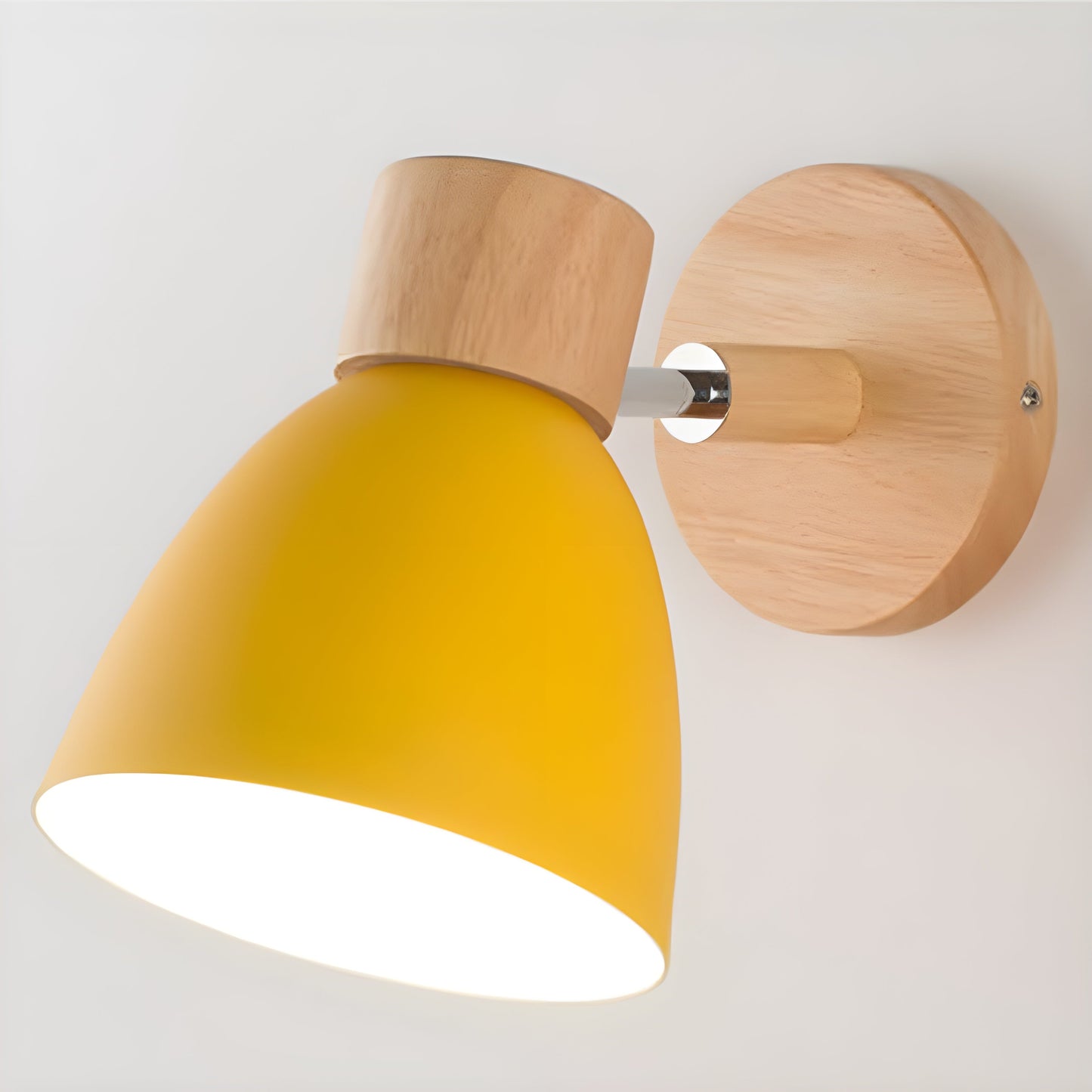 Holz Nordische Wandlampe mit Schalter für das Schlafzimmer
