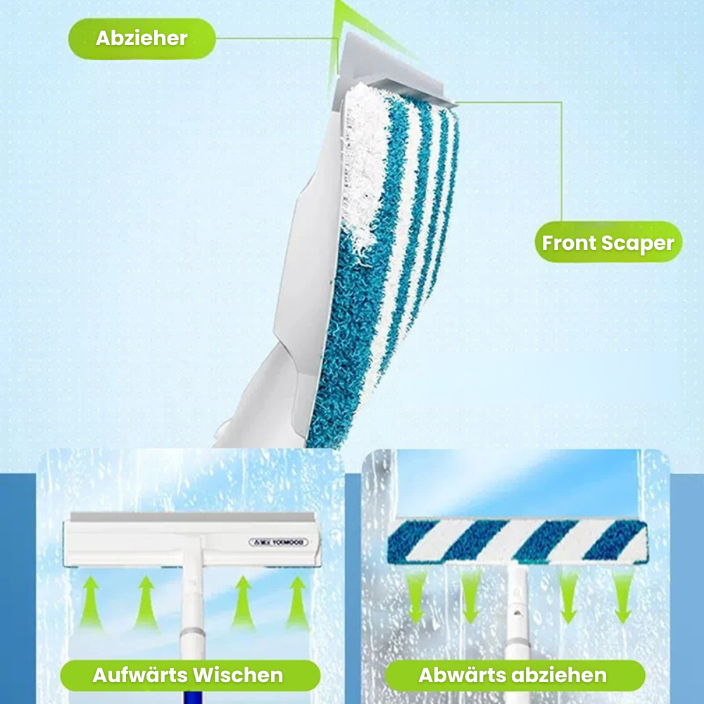 Sandsberg 3-in-1 Wischer: Saubere Fenster wie vom Profi