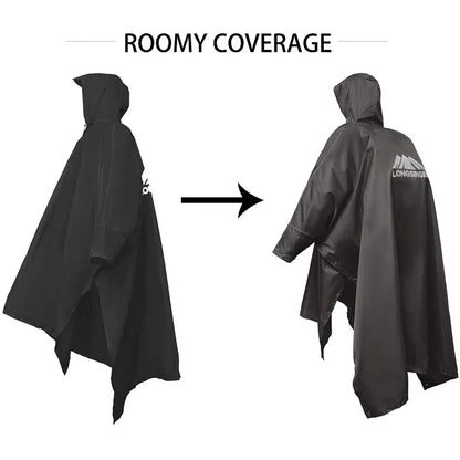 3-in-1 Tragbarer Wasserdichter Regenmantel - Verstellbar, Leicht und Wiederverwendbar für Männer und Frauen, Ideal für Wandern, Jagen und Klettern