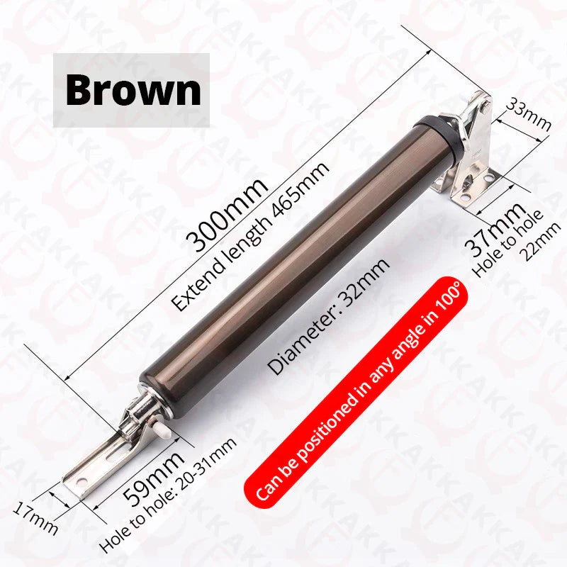 KAK Soft Closing Automatischer Türschließer - 35KG Pneumatisch, Einstellbare Geschwindigkeit, Positionierung Türstopper, Schutzhalter Hardware