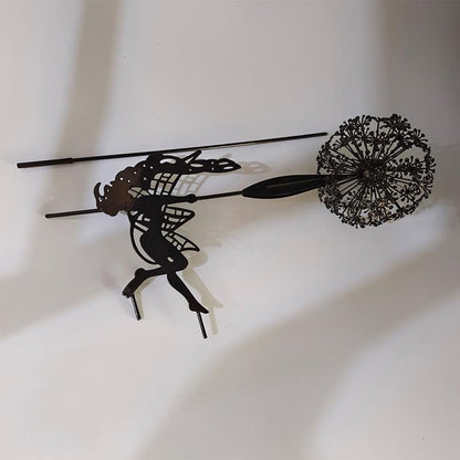 Feen und Löwenzahn tanzen zusammen Skulptur im Freien Garten