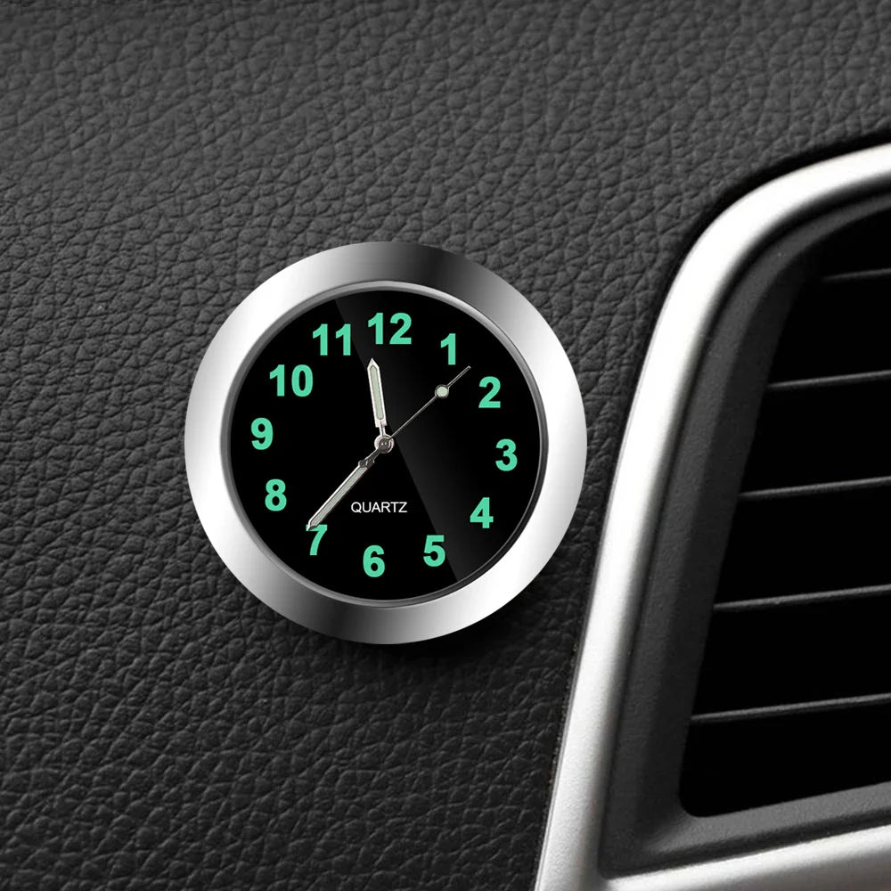 Sandsberg | Leuchtende Mini-Autouhr Aufklebbare Digitale Uhr für Auto Ornamente