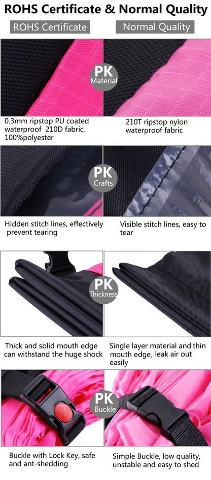 Sandsberg | Aufblasbares Lounger Polyestergewebe Kompressionsluftkissentsofa für Strand / Reisen / Gastgewerbe / Angeln, Größe: 185cm x 75cm x 50cm, Normale Qualität (Orange)