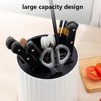 360° drehbarer multifunktionaler großer Besteck- und Küchenmesser-Organizer