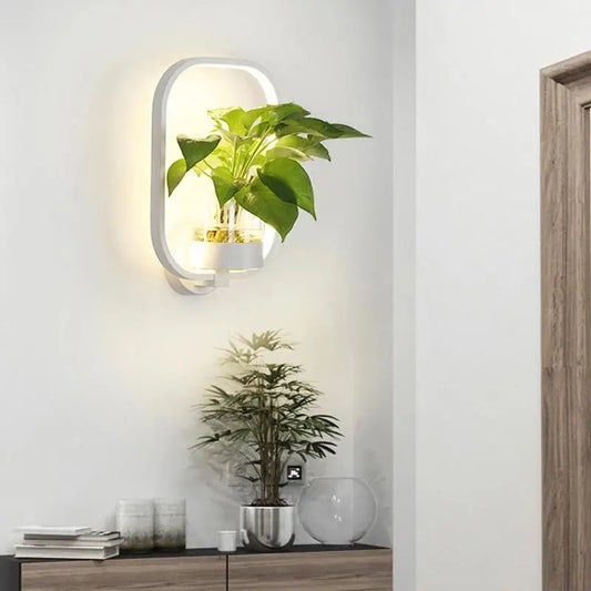 LED-Wandleuchte mit integriertem Pflanzen – Designer-Wandleuchten für Innenräume