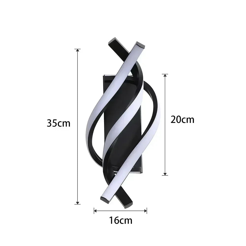 Spiralförmige Wandleuchte