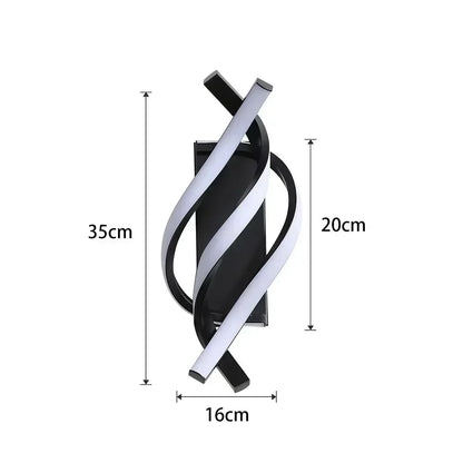 Spiralförmige Wandleuchte