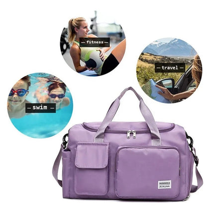 Multi-Taschen Reisetasche, Sport- und Gymnastik-Duffle mit separatem Schuhfach