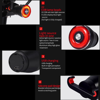 Sandsberg | Antusi Q5 Fahrrad Rücklicht Automatische Bremsinduktions Rücklichter