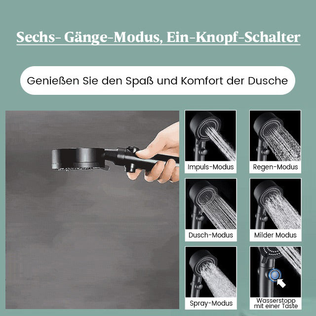 Sandsberg-Duschkopf mit sechs-Gang