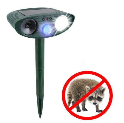 Sandsberg | Waschbär Outdoor Ultrasonic Repeller - Solarbetriebener Ultrasonic Tier- und Schädlingabwehr - Befreien Sie sich innerhalb von 48 Stunden von Waschbären
