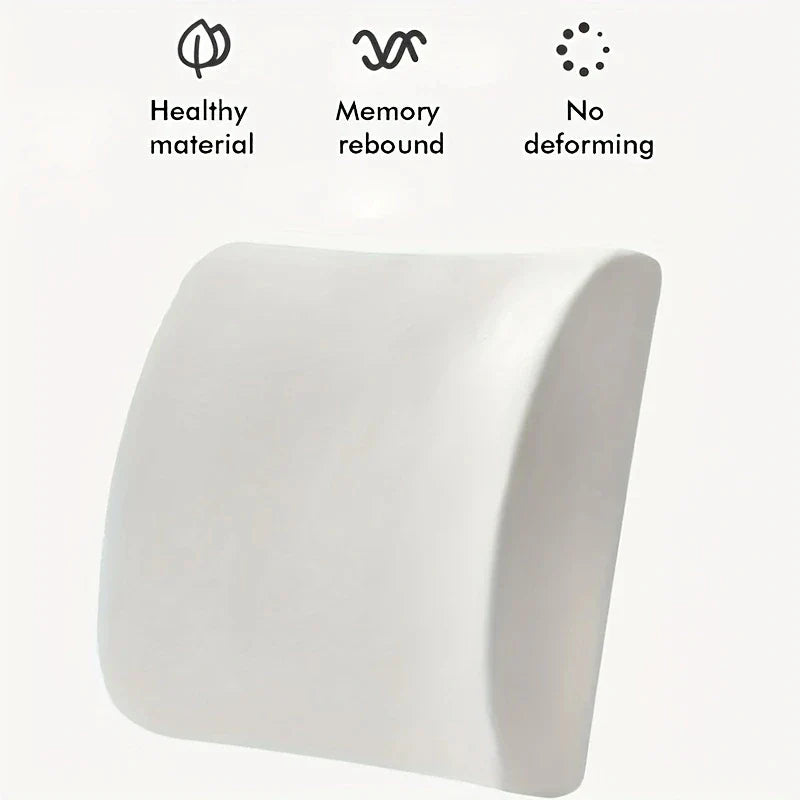 Lendenwirbelstützkissen für Bürostuhl und Autositz - Perfekt ausbalanciertes Memory-Schaum Rückenpolster, vielseitige Unterstützung für Komfort