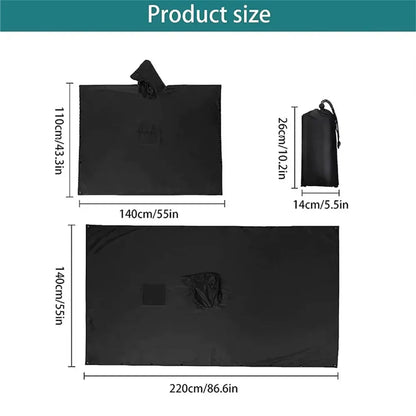 3 in 1 Outdoor Militär Regenmantel - Mit Kapuze wasserdichter Regenponcho mit Ärmeln, Motorrad-Regenabdeckung, ideal für Camping, Wandern und Reisen