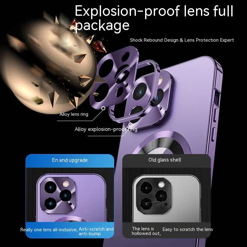 Case 360° Full Screen Lens Metall Magnetisch Magsafe Hüllen Aluminium für iPhone 15 14 13