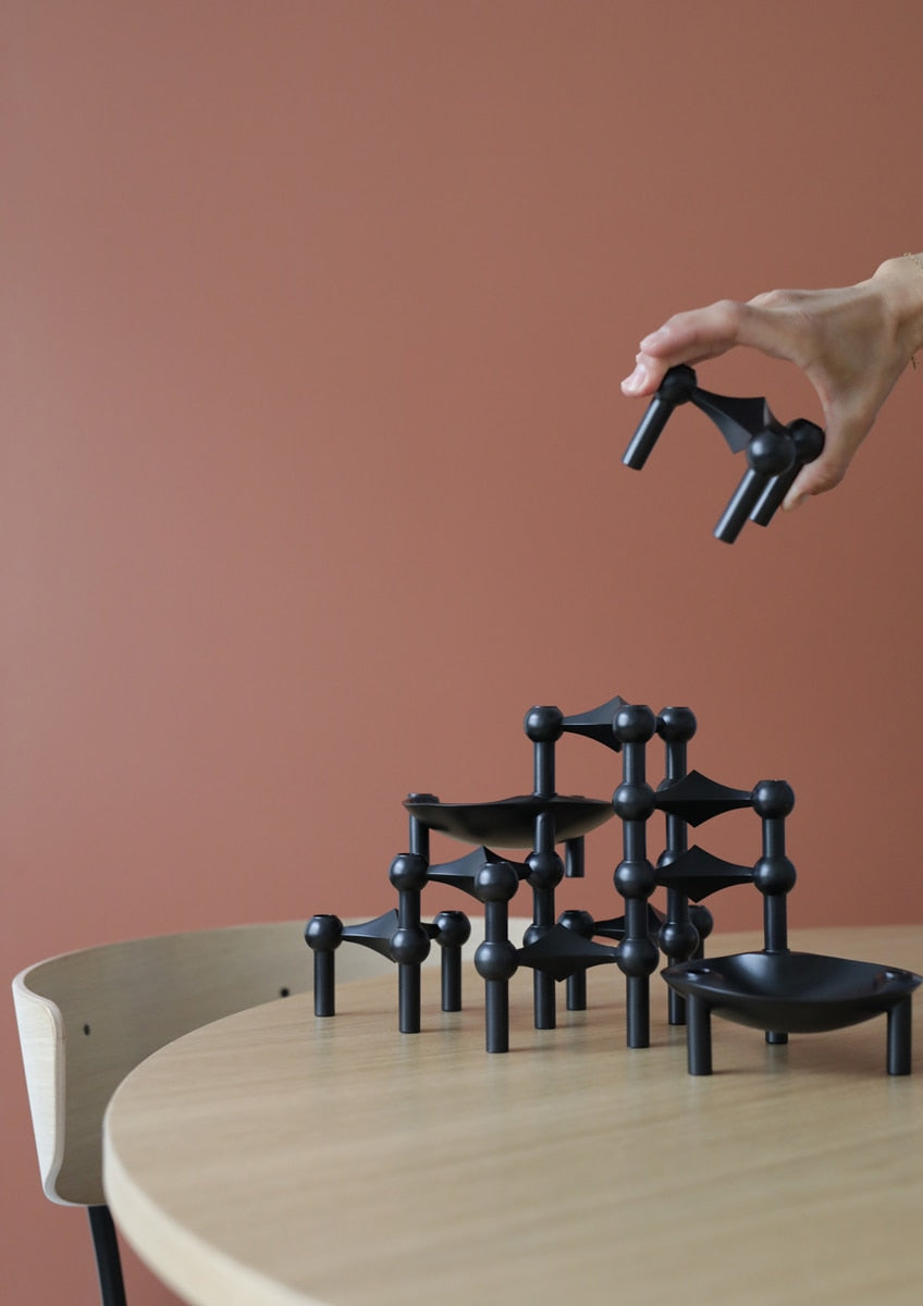 Molekulare Struktur Edelstahl Kerzenhalter