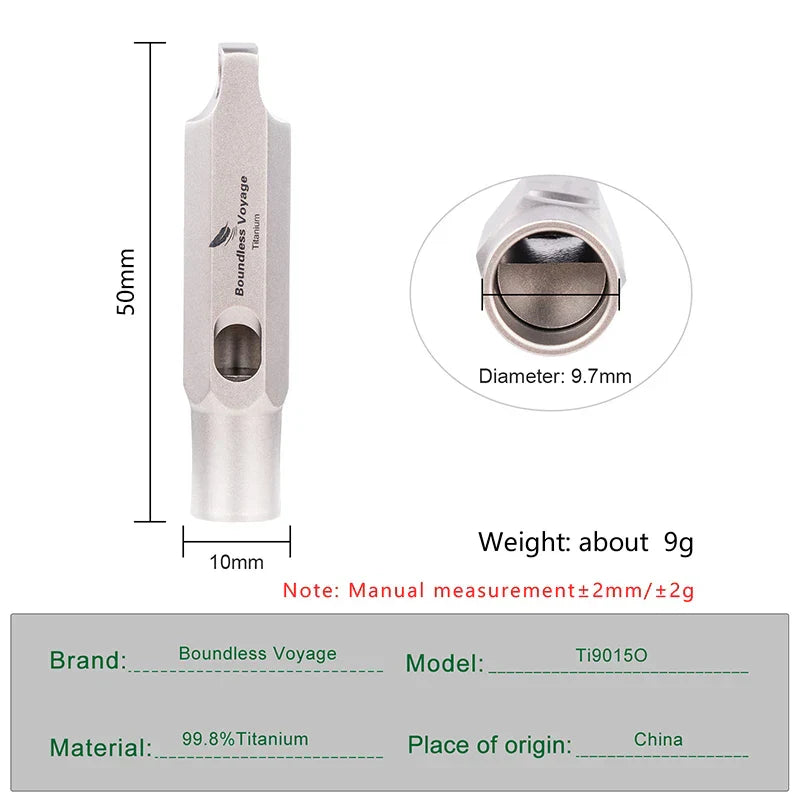 Meistere Deine Sicherheit: Original Boundless Voyage Titanpfeife - Dein unverzichtbarer Begleiter für Notfälle, Survival und Abenteuer