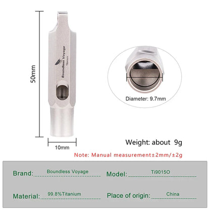 Meistere Deine Sicherheit: Original Boundless Voyage Titanpfeife - Dein unverzichtbarer Begleiter für Notfälle, Survival und Abenteuer