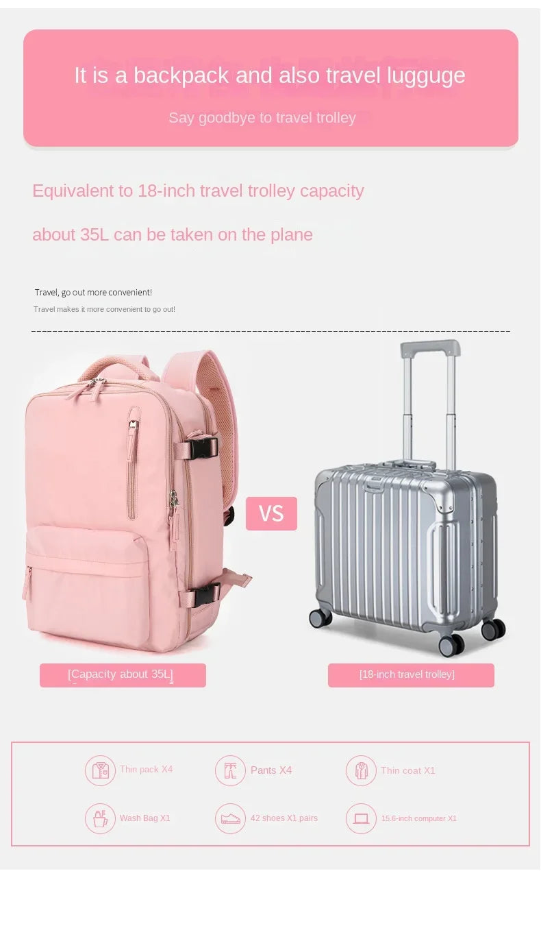 Reise-Hangepäcks-Rucksack mit Schuhfach