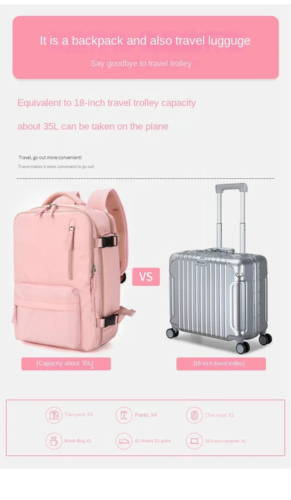 Reise-Hangepäcks-Rucksack mit Schuhfach