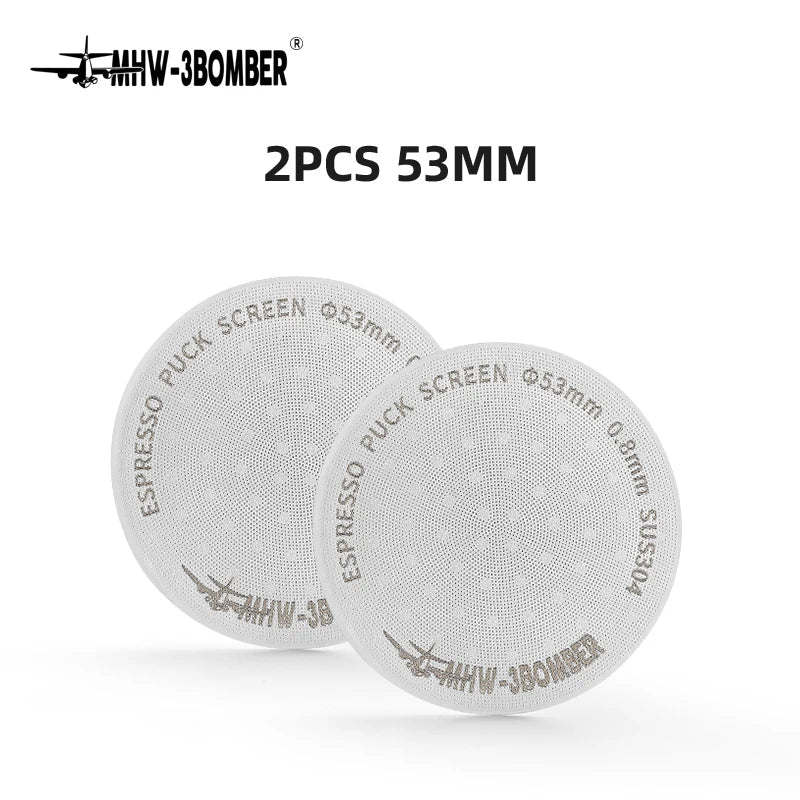 MHW-3BOMBER 51/53/58.5mm Espresso Puck Screen Doppel-Layer Metall Kaffee Wiederverwendbarer Filter