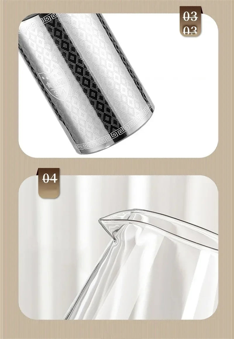 450ml-950ml Hitzebeständige Glas Teekanne – Edelstahl Teesieb, Blumen-Kessel für Kung Fu Teewaren, Puer- und Oolong-Tee