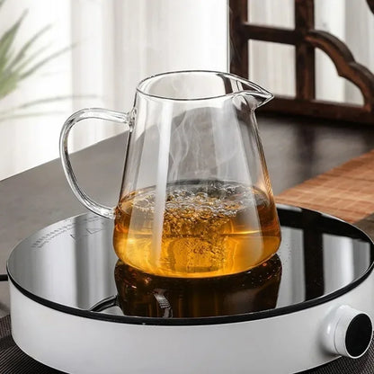 450ml-950ml Hitzebeständige Glas Teekanne – Edelstahl Teesieb, Blumen-Kessel für Kung Fu Teewaren, Puer- und Oolong-Tee
